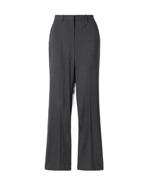 Theory Gray Straight-Leg Trousers