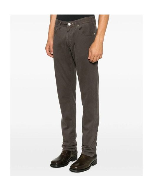 Tramarossa Gray Casual Trousers With Belt Loops for men