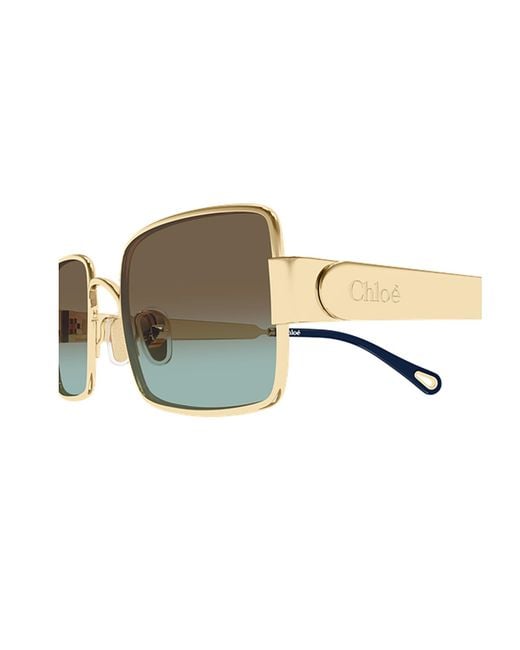 Chloé Multicolor Chloé Eyewear Rectangle Frame Sunglasses
