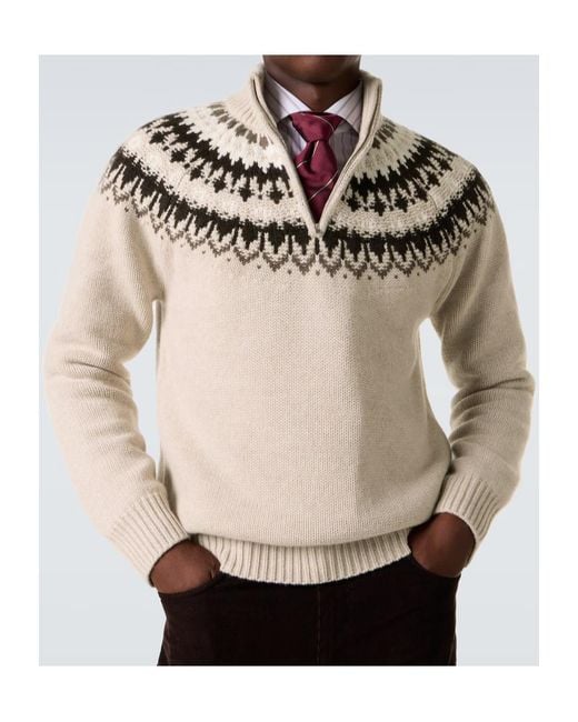 arch4 Gray Zippered Knit Sweater for men