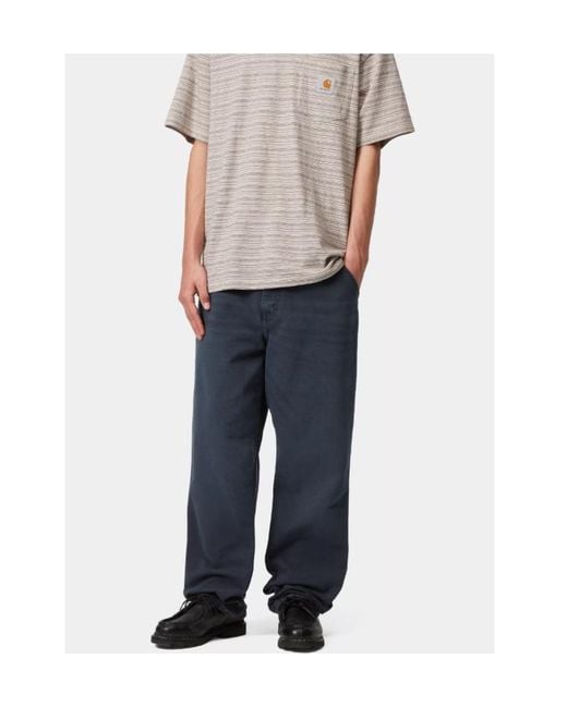 Carhartt Blue Simple Pant for men