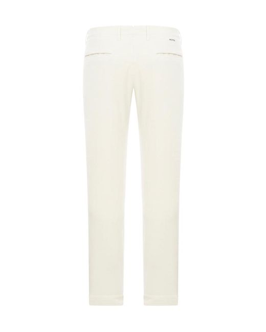 Incotex White Belt Loops Slacks for men