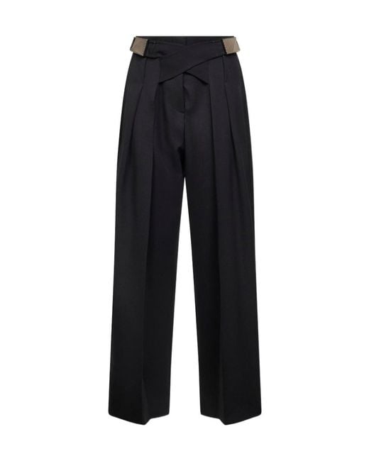 The Attico Black The Pleated Trousers