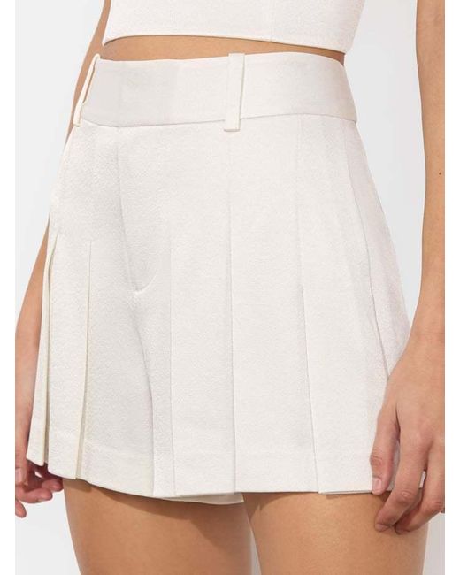 Alice + Olivia White Belt Loop Shorts