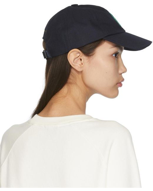 Maison Kitsuné White Embroidered Baseball Hat