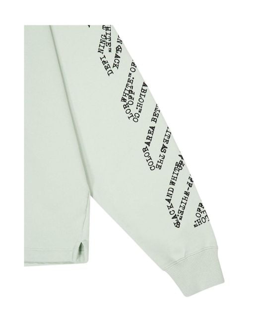 Off-White c/o Virgil Abloh Green Long-Sleeved Hooded Sweatshirt for men
