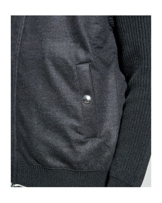 Eleventy Blue Ribbed Zip Jacket for men