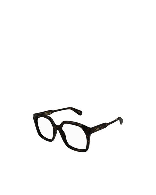Chloé White Chloé Eyewear Square-Frame Logo-Engraved Glasses