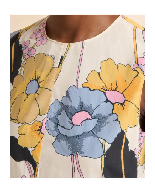 Marni Metallic Melodia Print Poplin Midi Dress