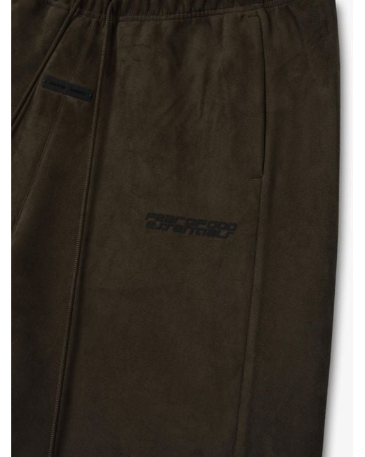 Fear Of God Brown Relaxed Suede-Effect Drawstring Shorts for men