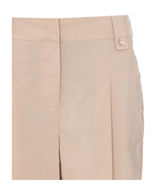 Liu Jo Natural Pleated Tailored Shorts