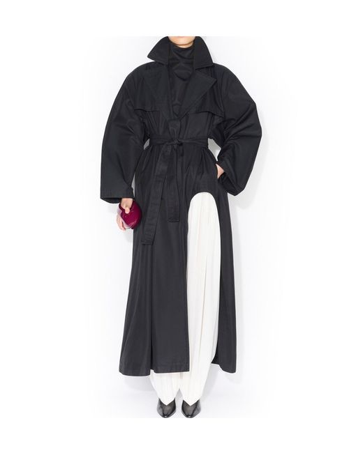 Alaïa Blue Alaïa Belted Trench Coat