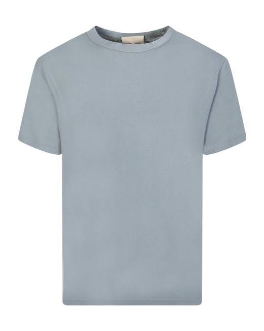 C P Company Blue Logo-Patch Crewneck T-Shirt for men