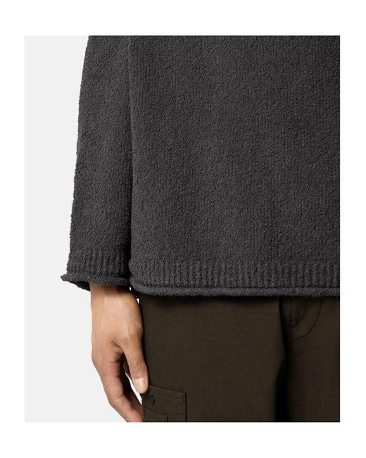 Stone Island Gray Loose-Fit Crewneck Jumper With Needle-Punched Star for men