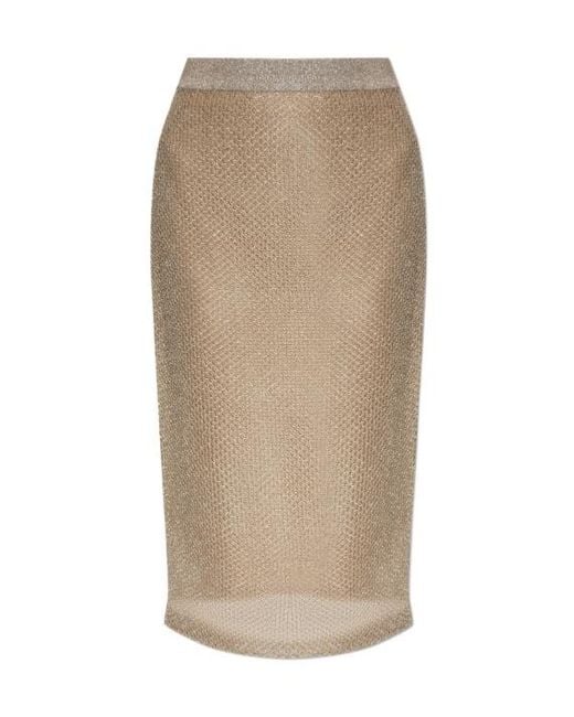 Tory Burch Natural Mesh Skirt