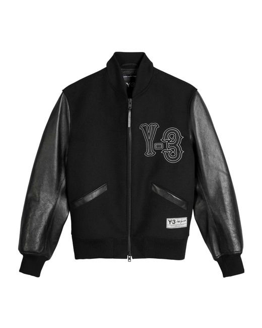 Y-3 Black Classic Leather Jacket for men