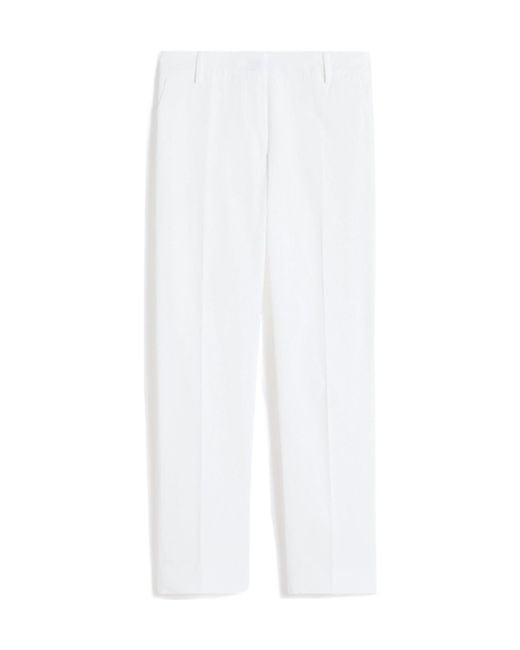 Weekend by Maxmara White Cropped Cigarette Trousers