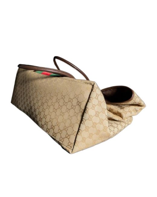 Gucci Brown Medium Gg Duffle Bag With Web for men