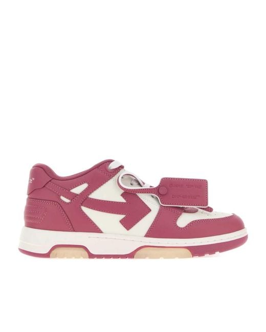 Off-White c/o Virgil Abloh Pink Round-Toe Low-Top Casual Shoes