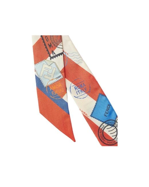 Fendi White Printed Wrappy Scarf
