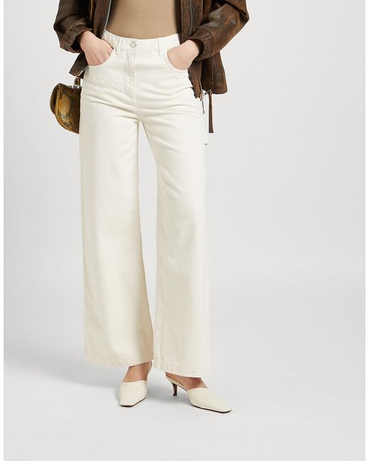 MAX&Co. Natural Wide-Leg Jeans