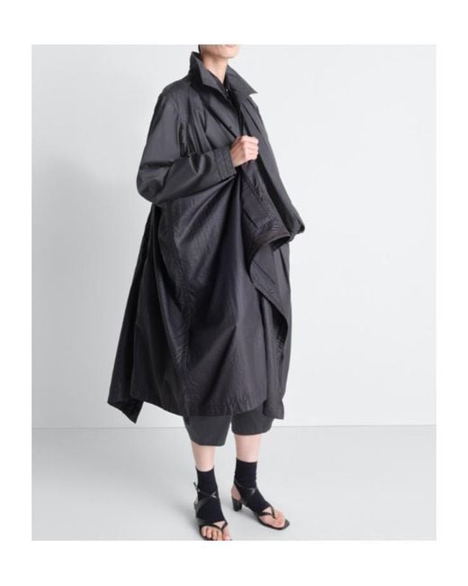 Lemaire Blue Hooded Raincoat for men
