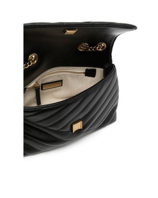 Tory Burch Black Kira Chevron Small Shoulder Bag