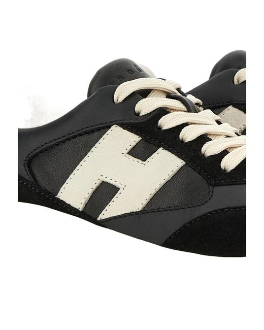 Hogan Black H696 Lace-Up Sneakers