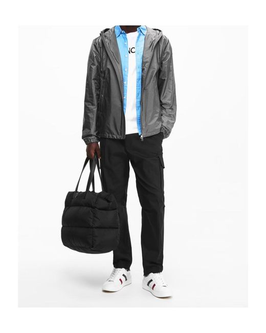 Moncler Gray Logo Waterproof Bomber Jacket for men