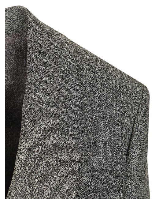 Emporio Armani Gray Double-Breasted Blazer