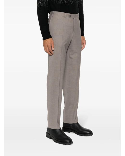 Canali Gray Casual Pants With Belt Loops for men