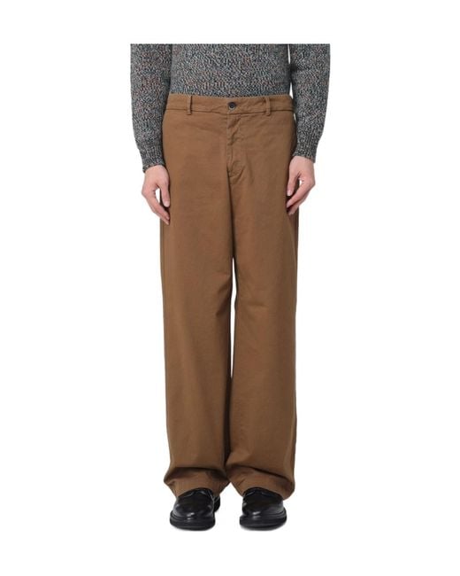 Barena Brown Straight-Leg Casual Pants for men