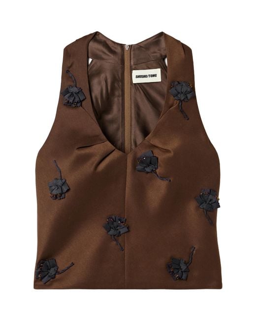 ShuShu/Tong Brown V-Neck Vest