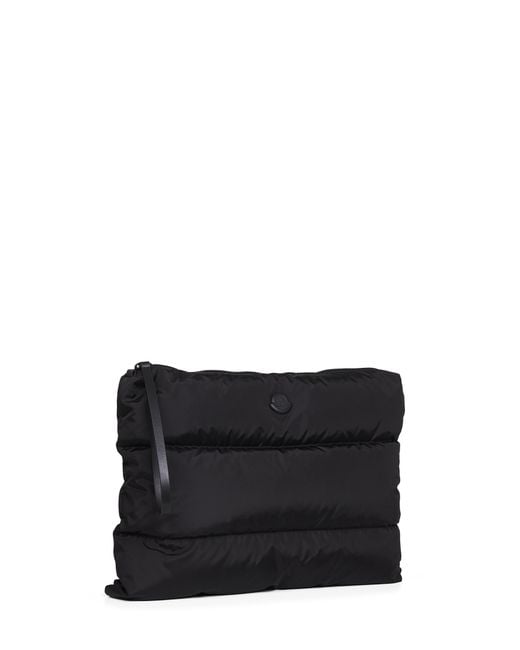 Moncler Black Caradoc Quilted Laptop Case for men