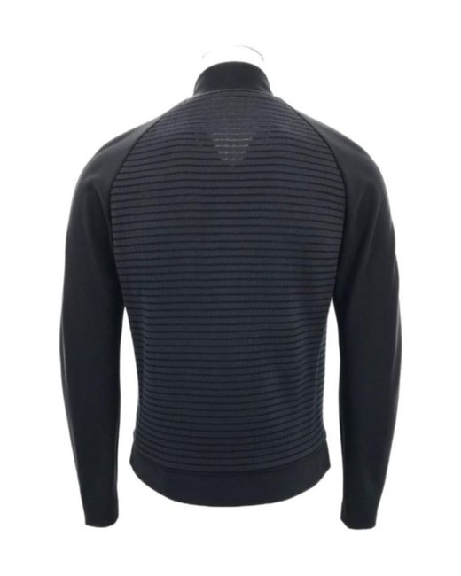 Armani Collezioni Blue Long-Sleeved Zipper Casual Jacket for men