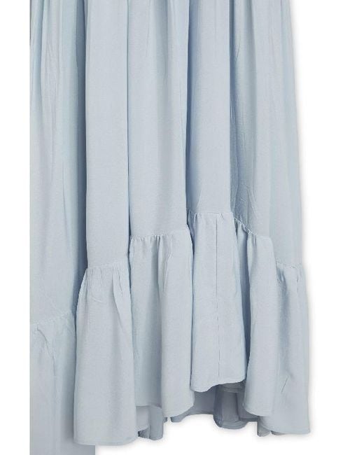 Jucca Blue Ruffled Midi Dress