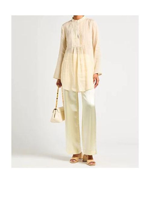 Tory Burch White Stand-Up Collar Shirt