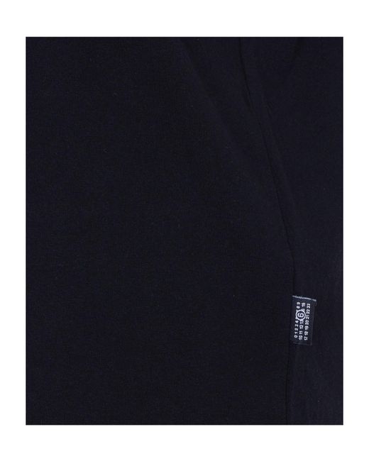 MM6 by Maison Margiela Blue Crewneck Sleeveless Vest