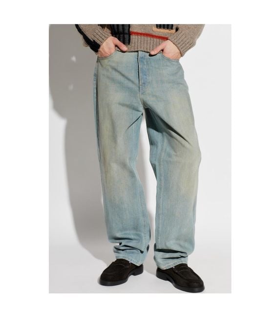 Haikure Gray Relaxed Straight-Leg Jeans for men