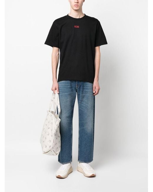 Gcds Black Logo T-shirt for men