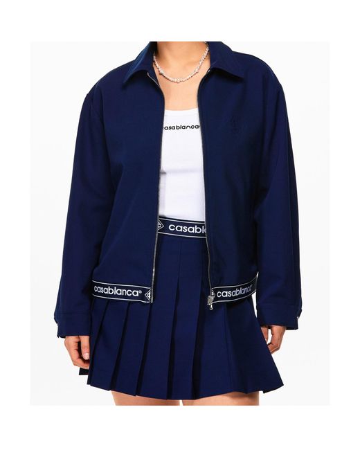 Casablanca Blue Zipper Casual Jacket