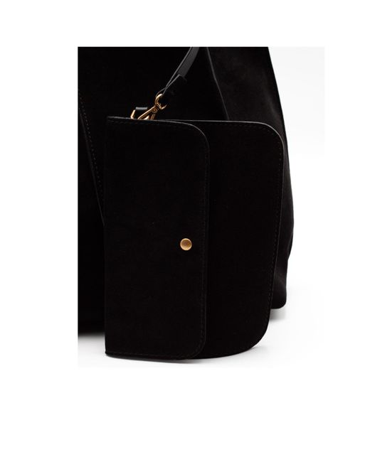 Roberto Festa Black Eloise Ribbed Tote Bag
