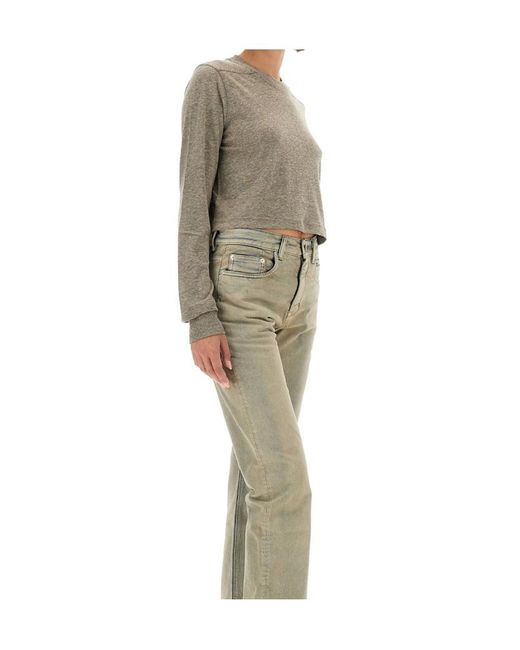 Rick Owens Natural Long-Sleeved T-Shirt