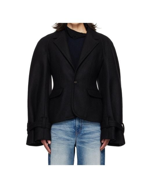 Egonlab Black Raglan Tailoring Blazer for men