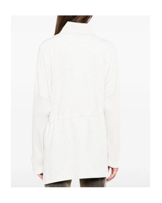 Varley White Ethel Roll-Neck Sweatshirt