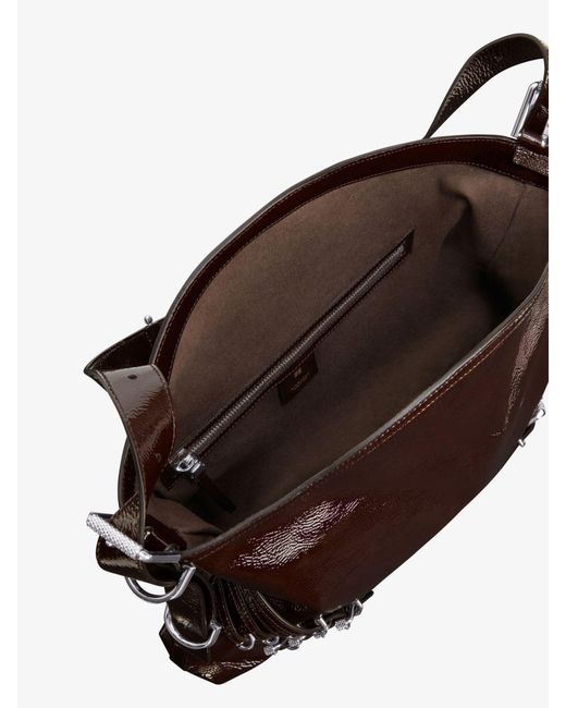 Givenchy Brown Voyou Buckle Detailed Medium Shoulder Bag