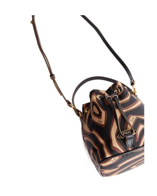 Emilio Pucci Black Pucci Yummy Bucket Bag