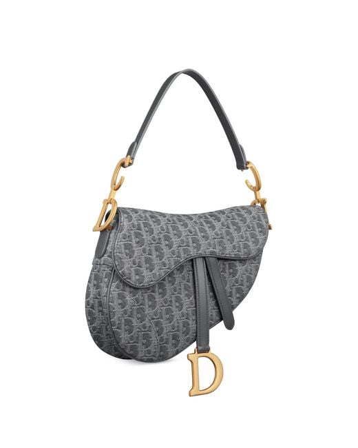 Dior Gray Saddle Bag With Strap