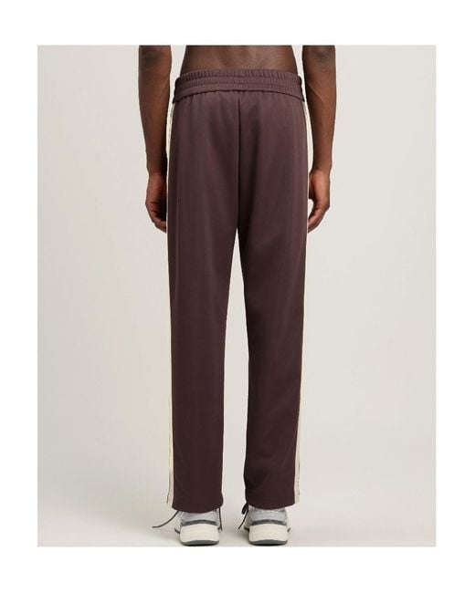 Palm Angels Brown Logo Stripe Track Pants for men