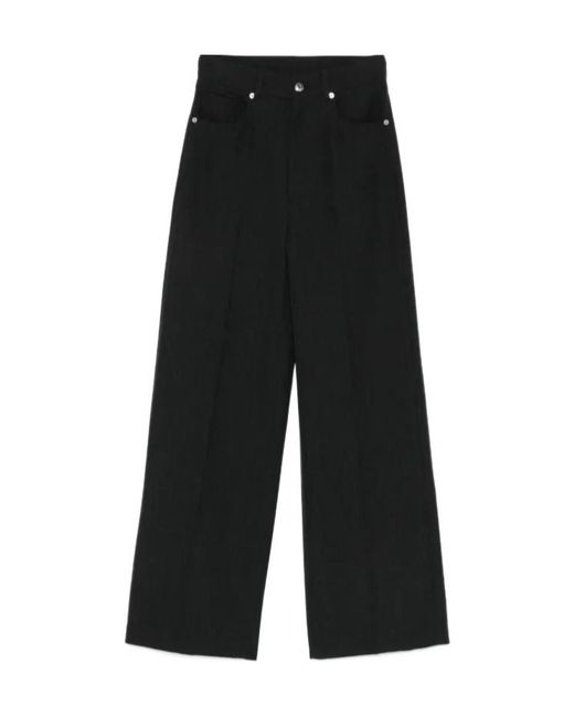 Nanushka Black Wide-Leg Trousers